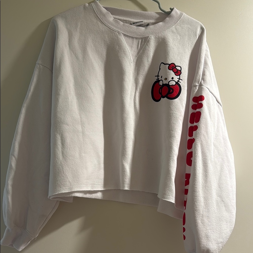 Aeropostale White and Red Hello Kitty Sweater
